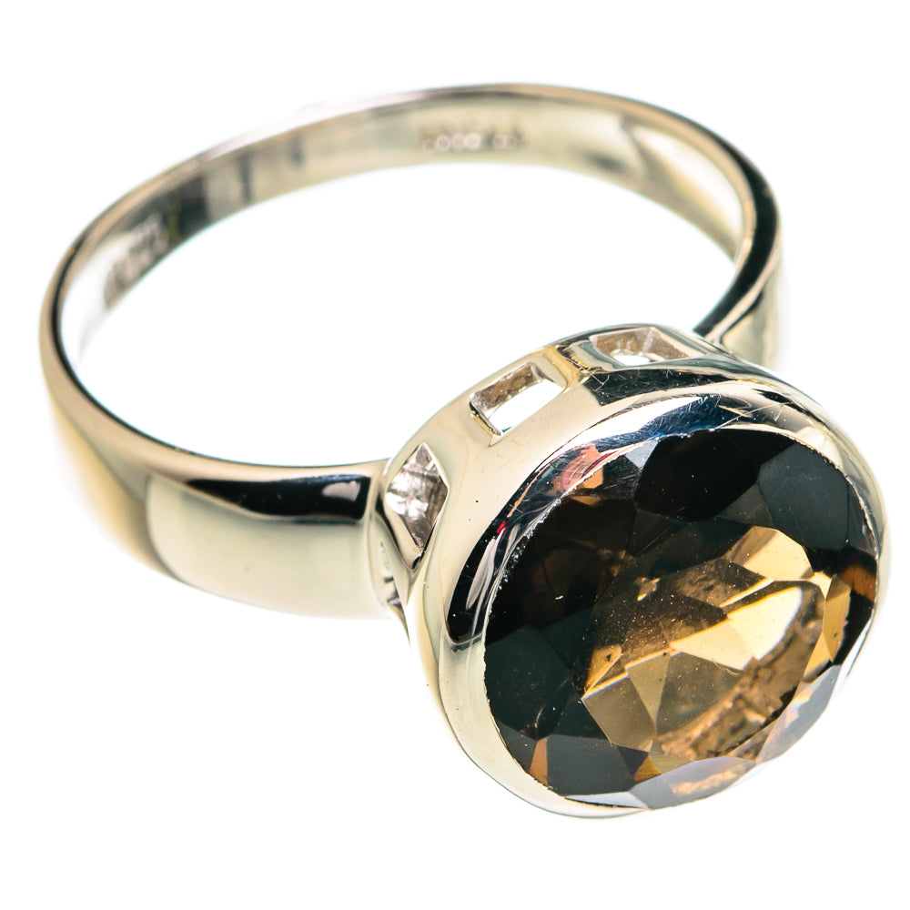 Smoky Quartz Rings handcrafted by Anasilvercos - RING77453