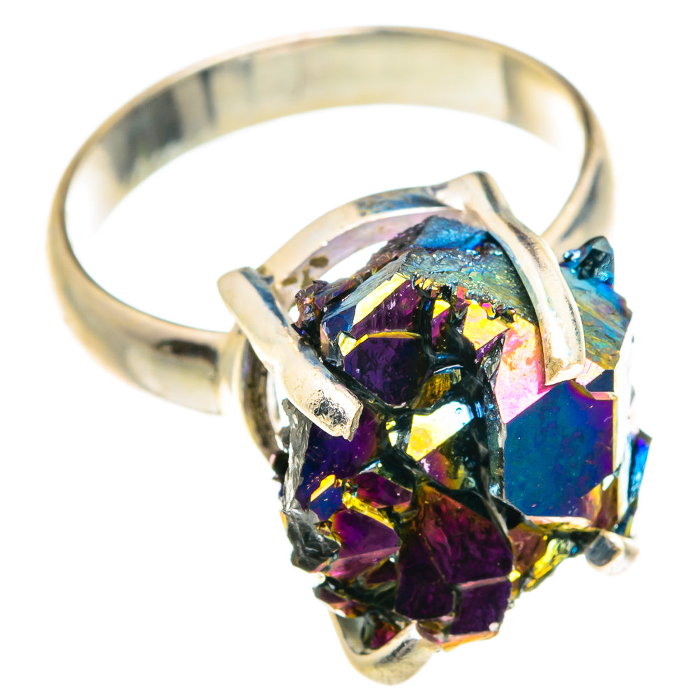 Titanium Sunshine Druzy Rings handcrafted by Anasilvercos - RING77475