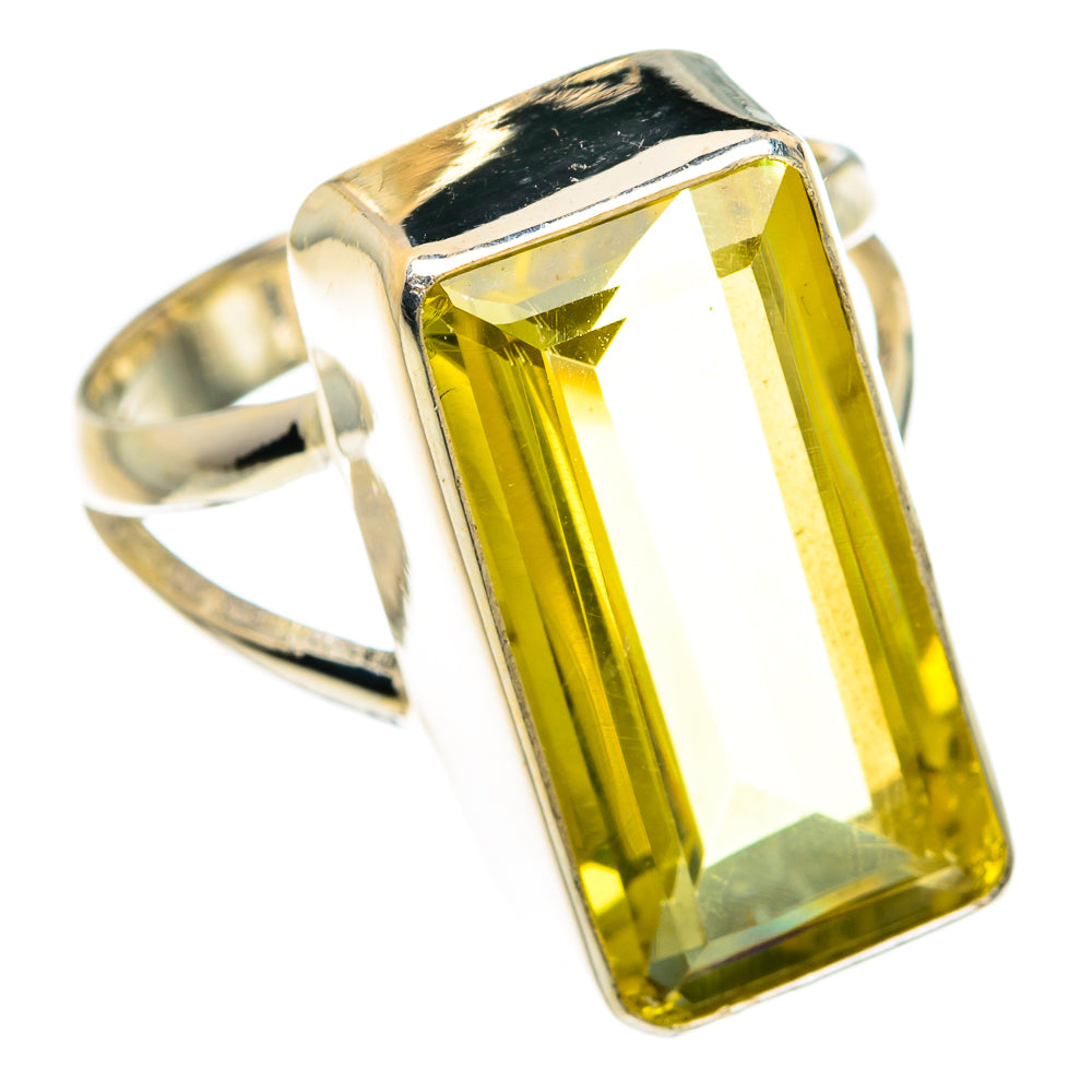 Lemon Quartz Rings handcrafted by Anasilvercos - RING77477