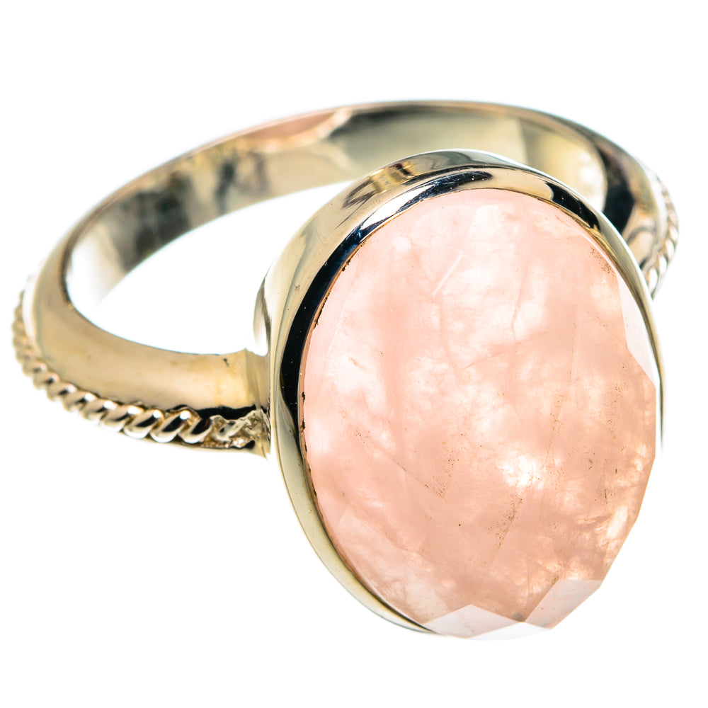 Rose Quartz Rings handcrafted by Anasilvercos - RING77497