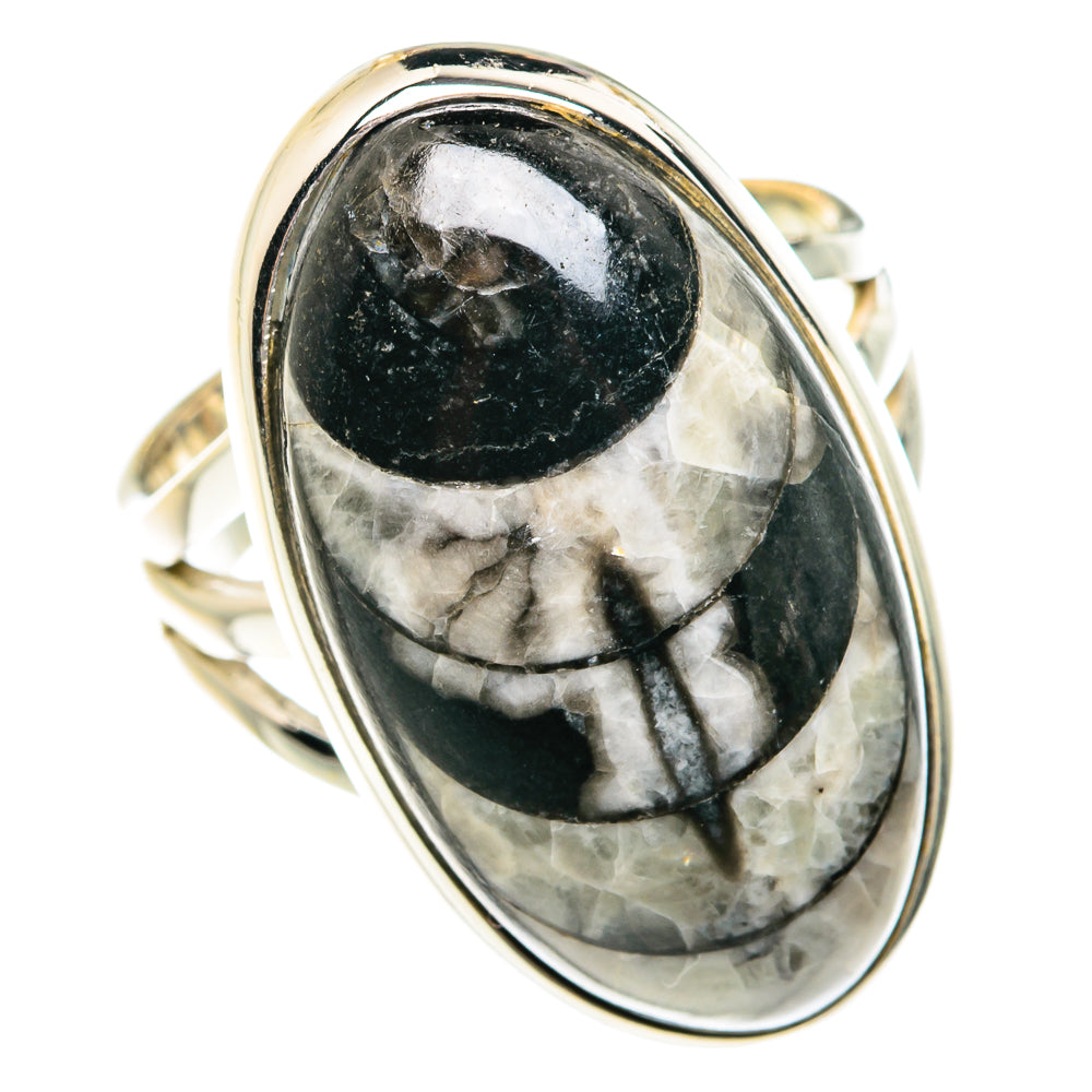 Orthoceras Fossil Rings handcrafted by Anasilvercos - RING77504