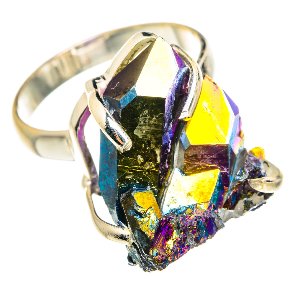 Titanium Sunshine Druzy Rings handcrafted by Anasilvercos - RING77508