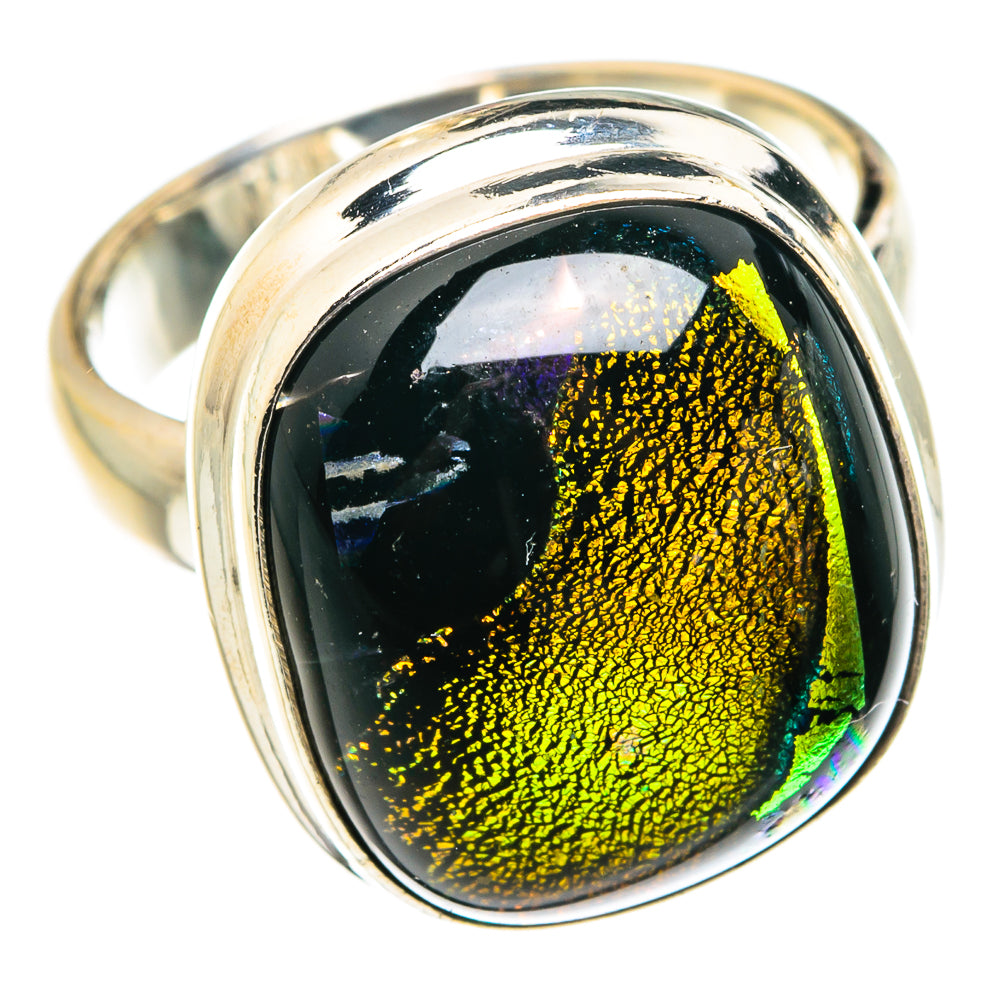 Dichroic Glass Rings handcrafted by Anasilvercos - RING77522