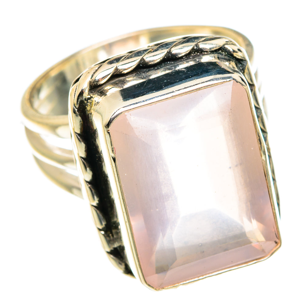 Rose Quartz Rings handcrafted by Anasilvercos - RING77526