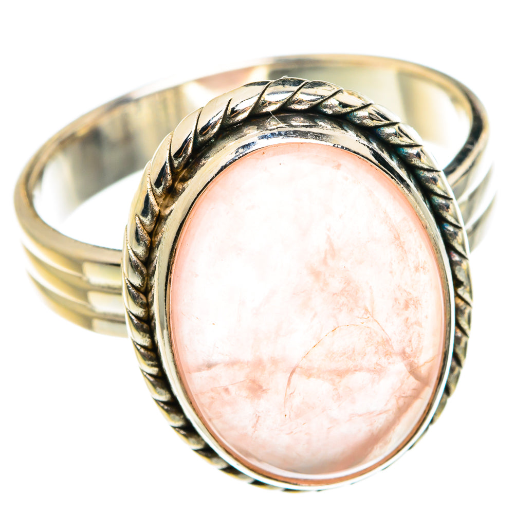 Rose Quartz Rings handcrafted by Anasilvercos - RING77528