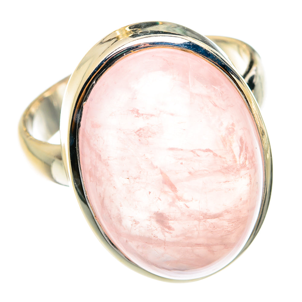 Rose Quartz Rings handcrafted by Anasilvercos - RING77530