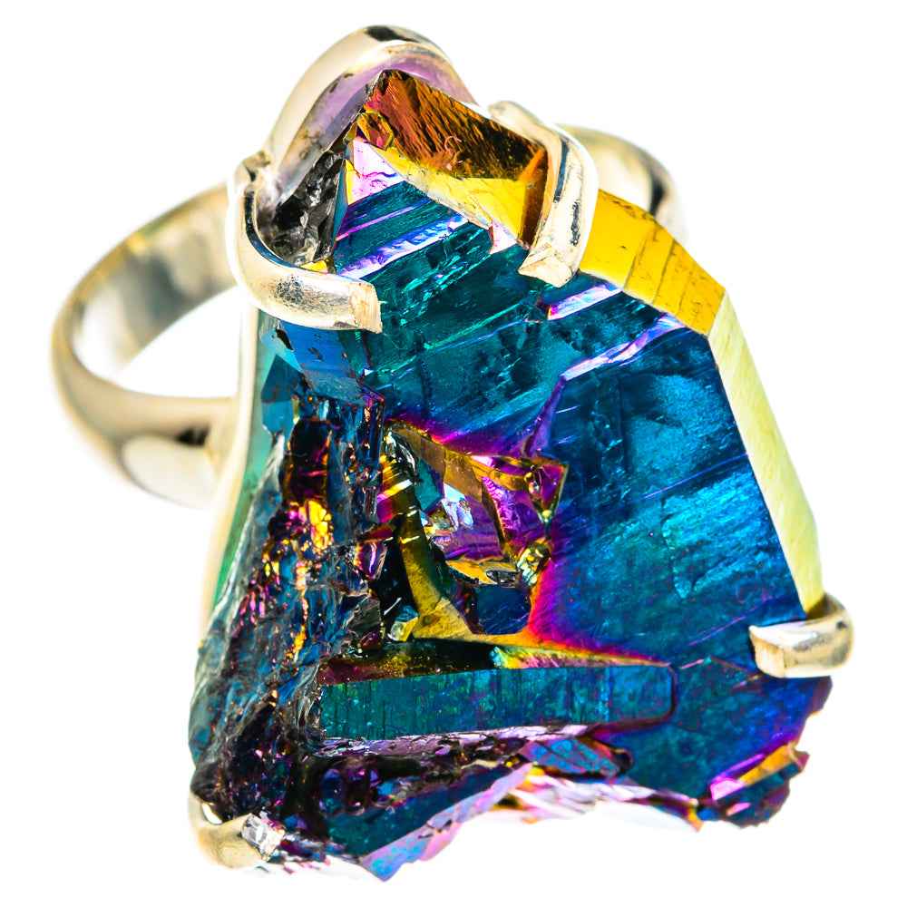 Titanium Sunshine Druzy Rings handcrafted by Anasilvercos - RING77543