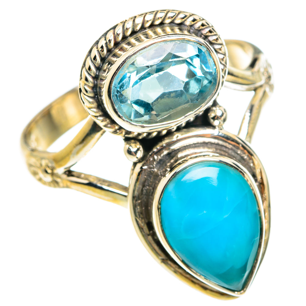 Larimar Rings handcrafted by Anasilvercos - RING77549