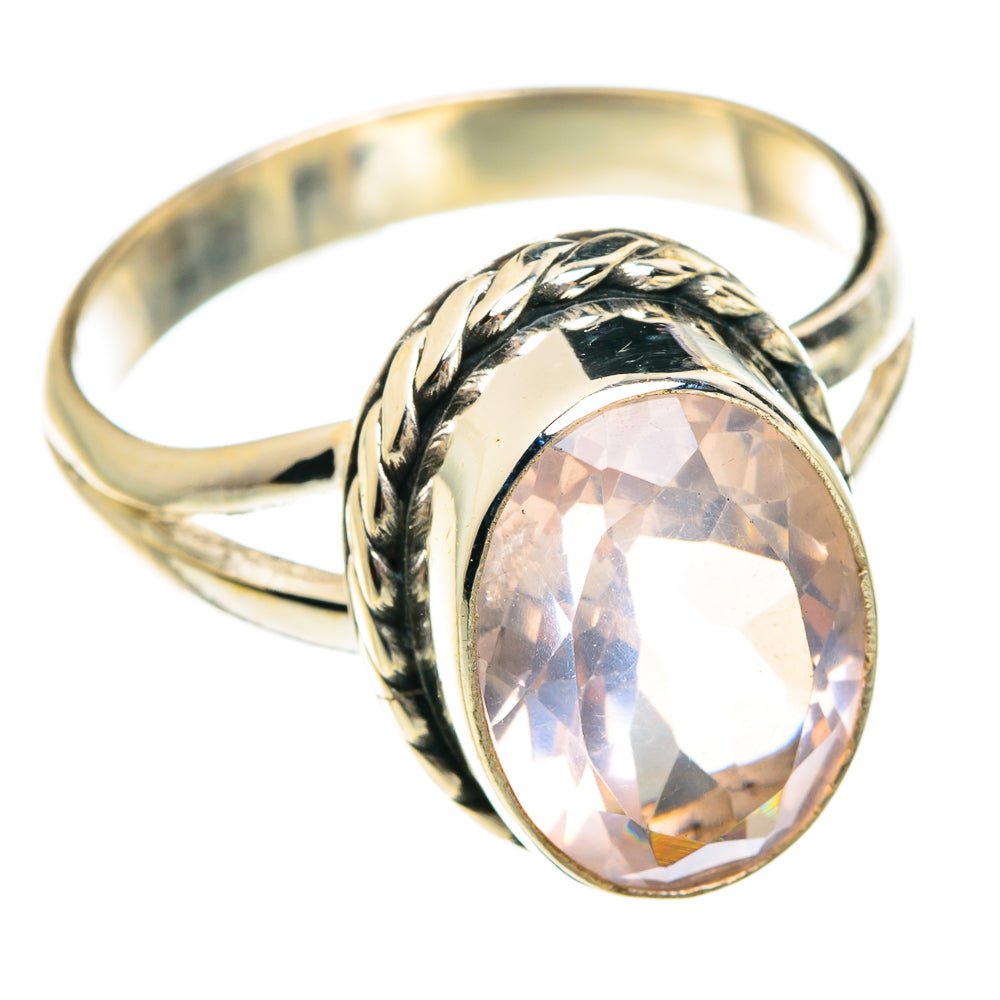 Rose Quartz Rings handcrafted by Anasilvercos - RING77557