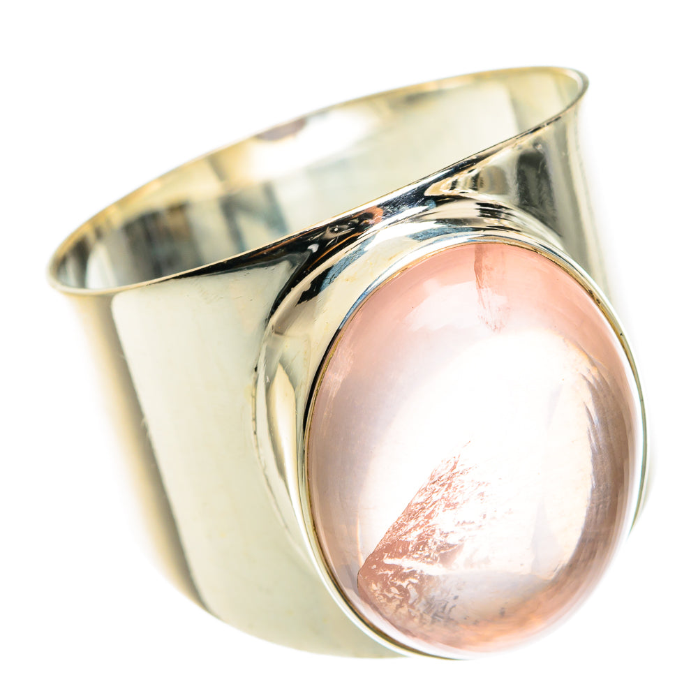 Rose Quartz Rings handcrafted by Anasilvercos - RING77559