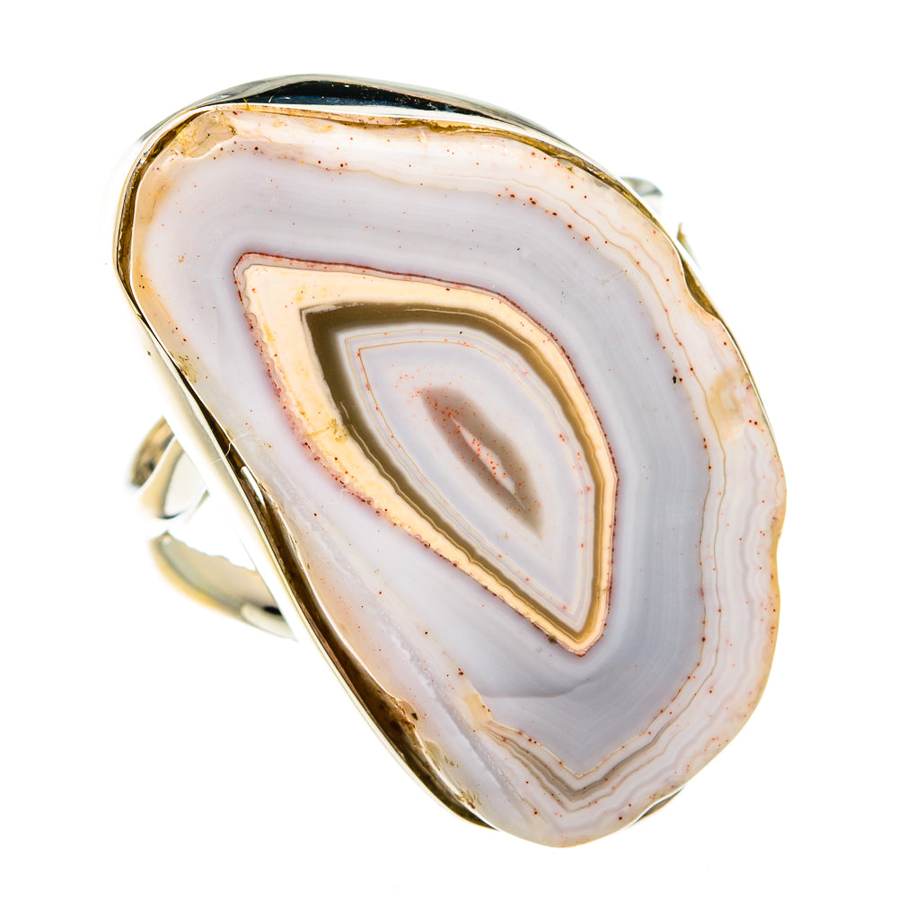 Laguna Lace Agate Rings handcrafted by Anasilvercos - RING77631