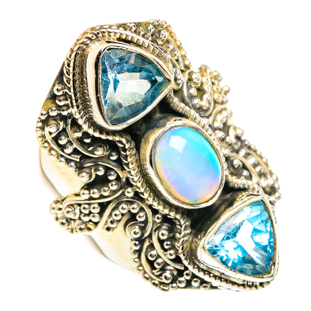 Ethiopian Opal Rings handcrafted by Anasilvercos - RING77641