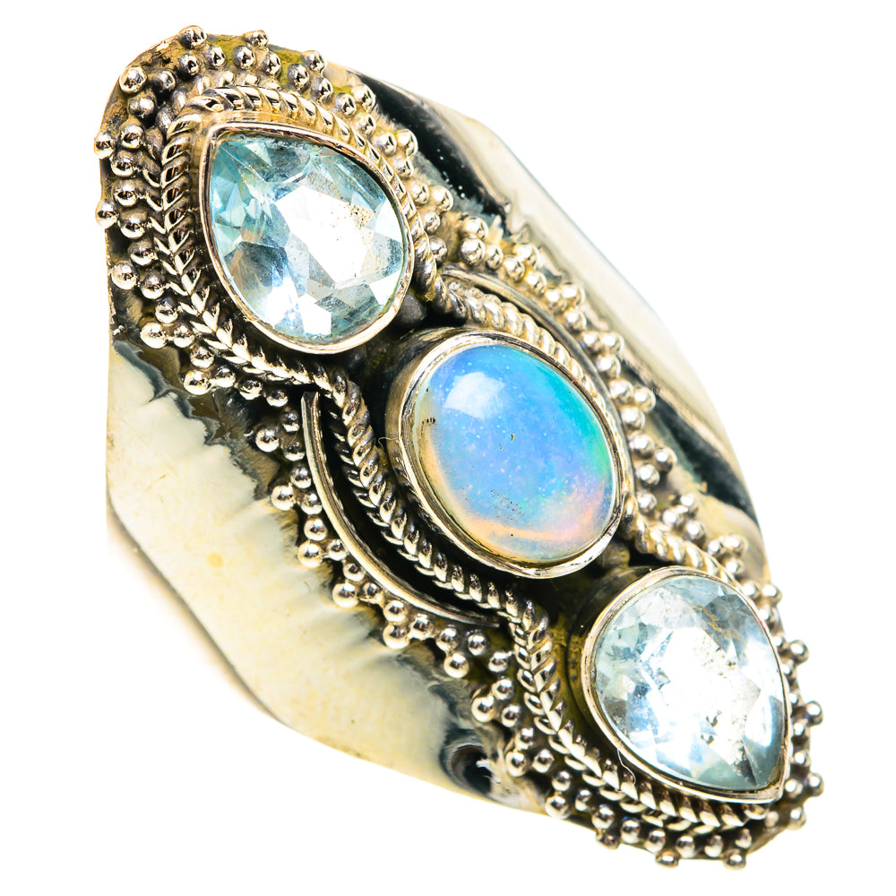 Ethiopian Opal Rings handcrafted by Anasilvercos - RING77643