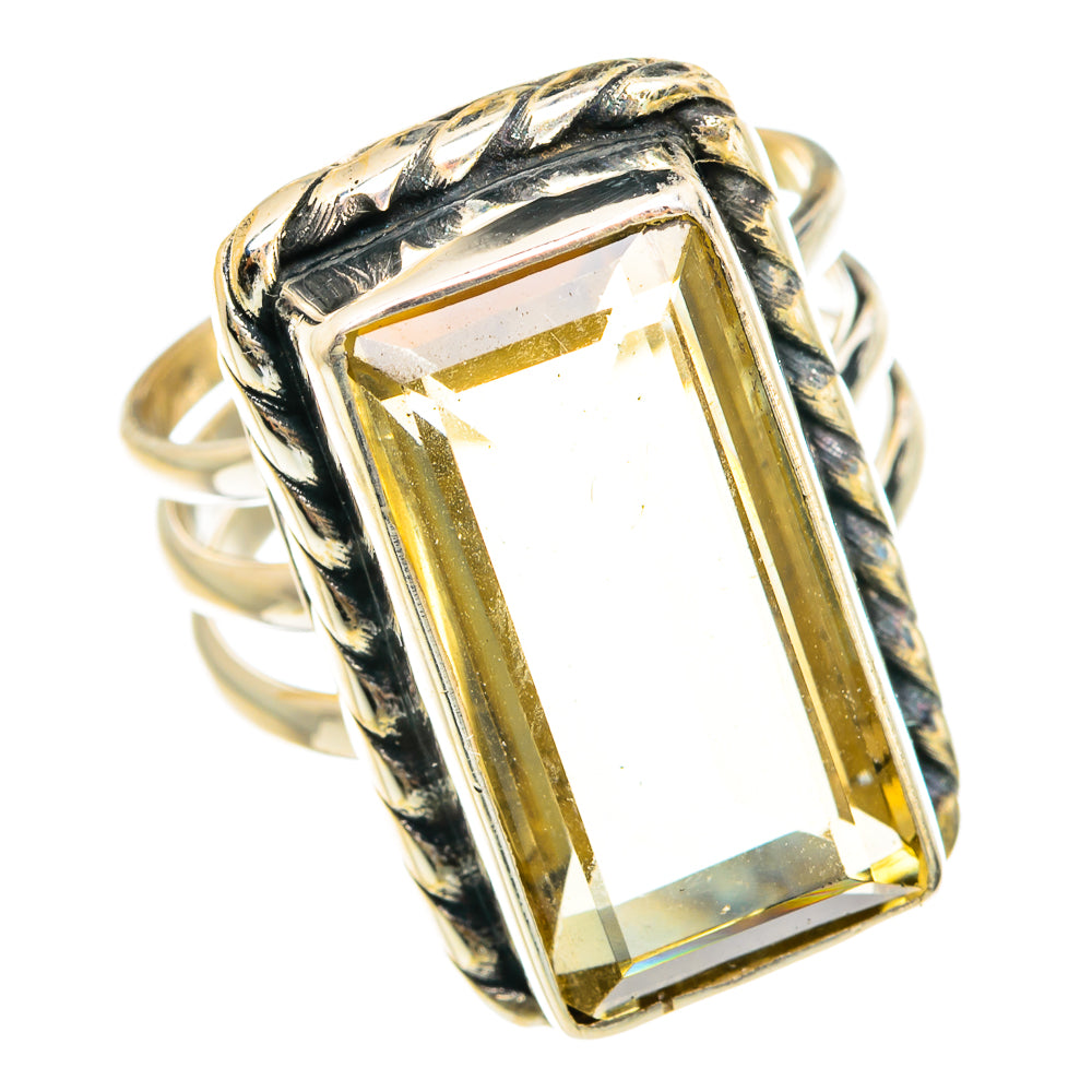 Lemon Quartz Rings handcrafted by Anasilvercos - RING77645