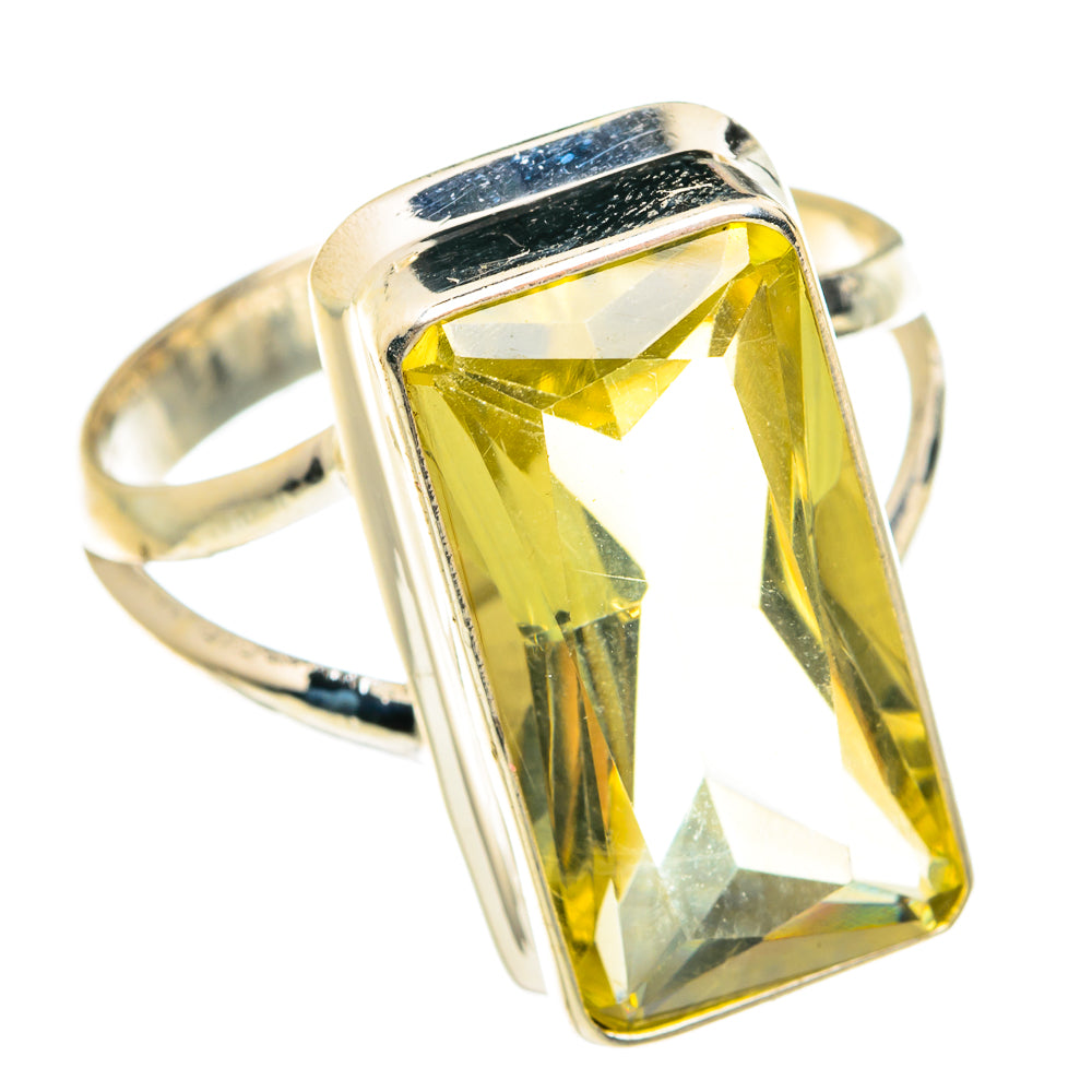 Lemon Quartz Rings handcrafted by Anasilvercos - RING77646