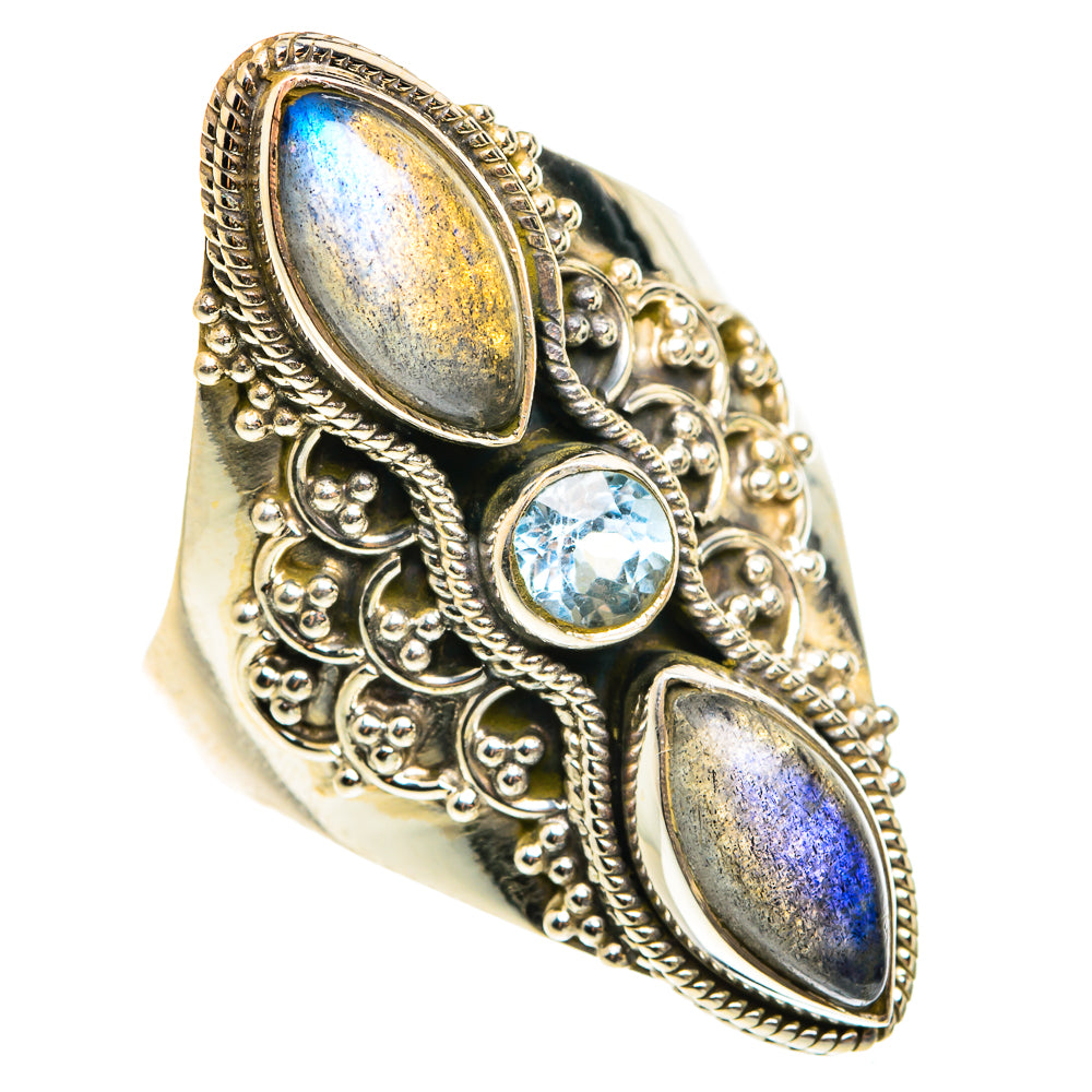 Labradorite Rings handcrafted by Anasilvercos - RING77649