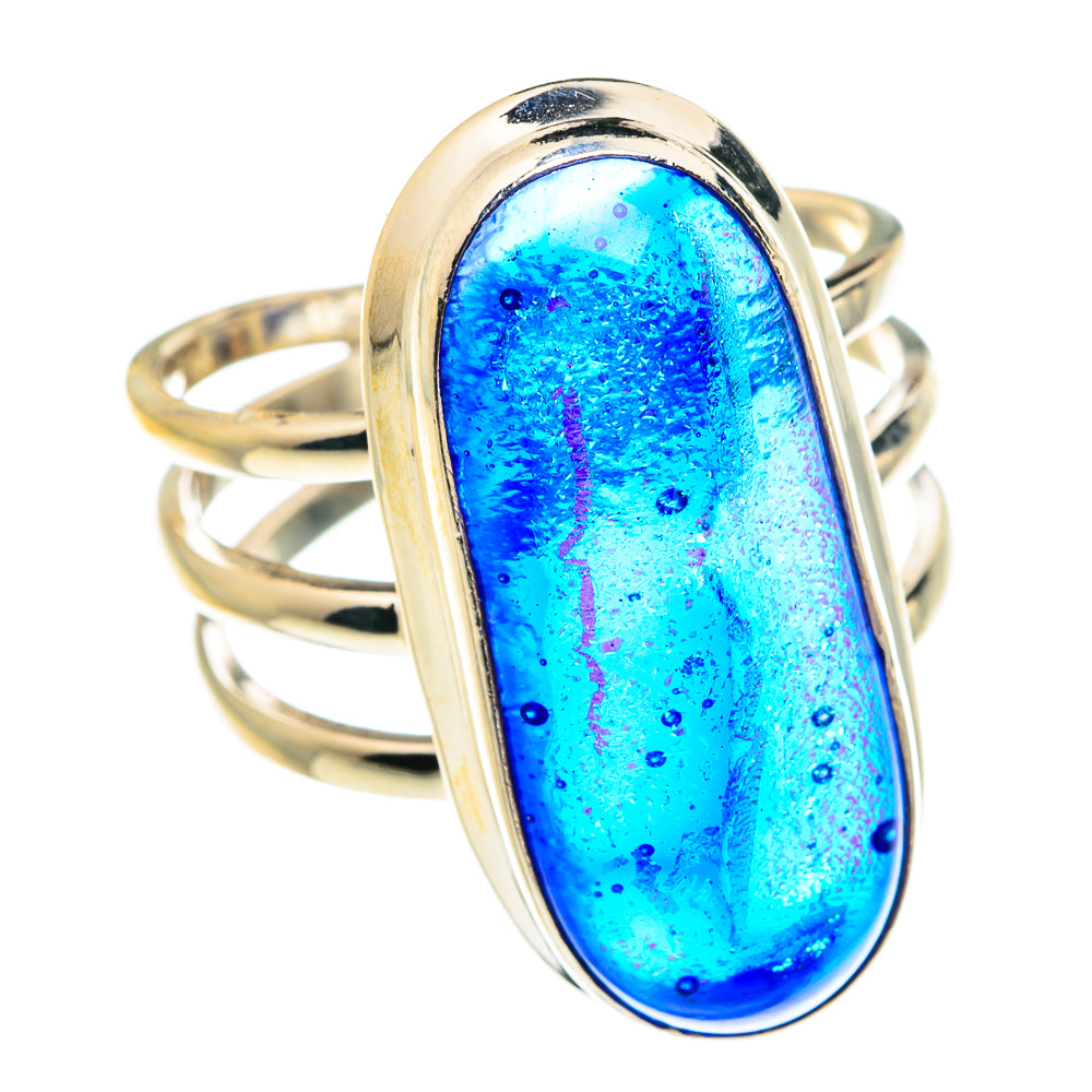 Dichroic Glass Rings handcrafted by Anasilvercos - RING77652