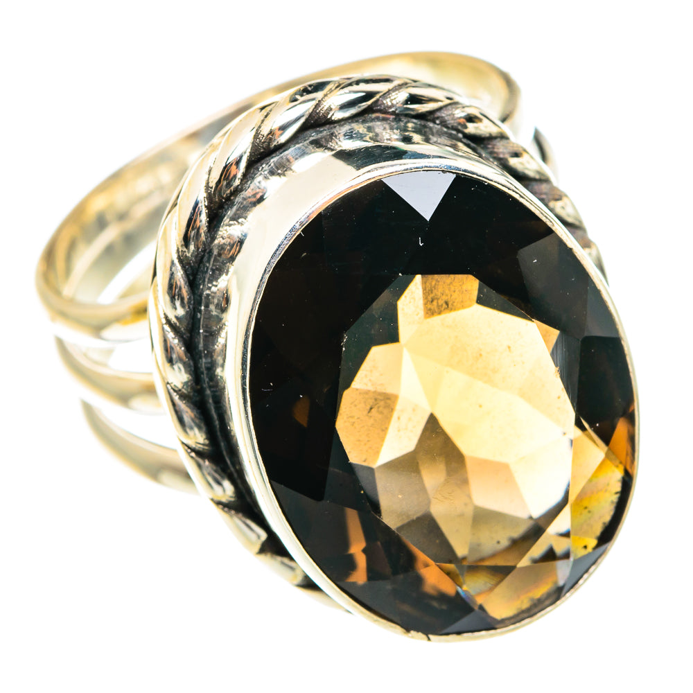 Smoky Quartz Rings handcrafted by Anasilvercos - RING77659