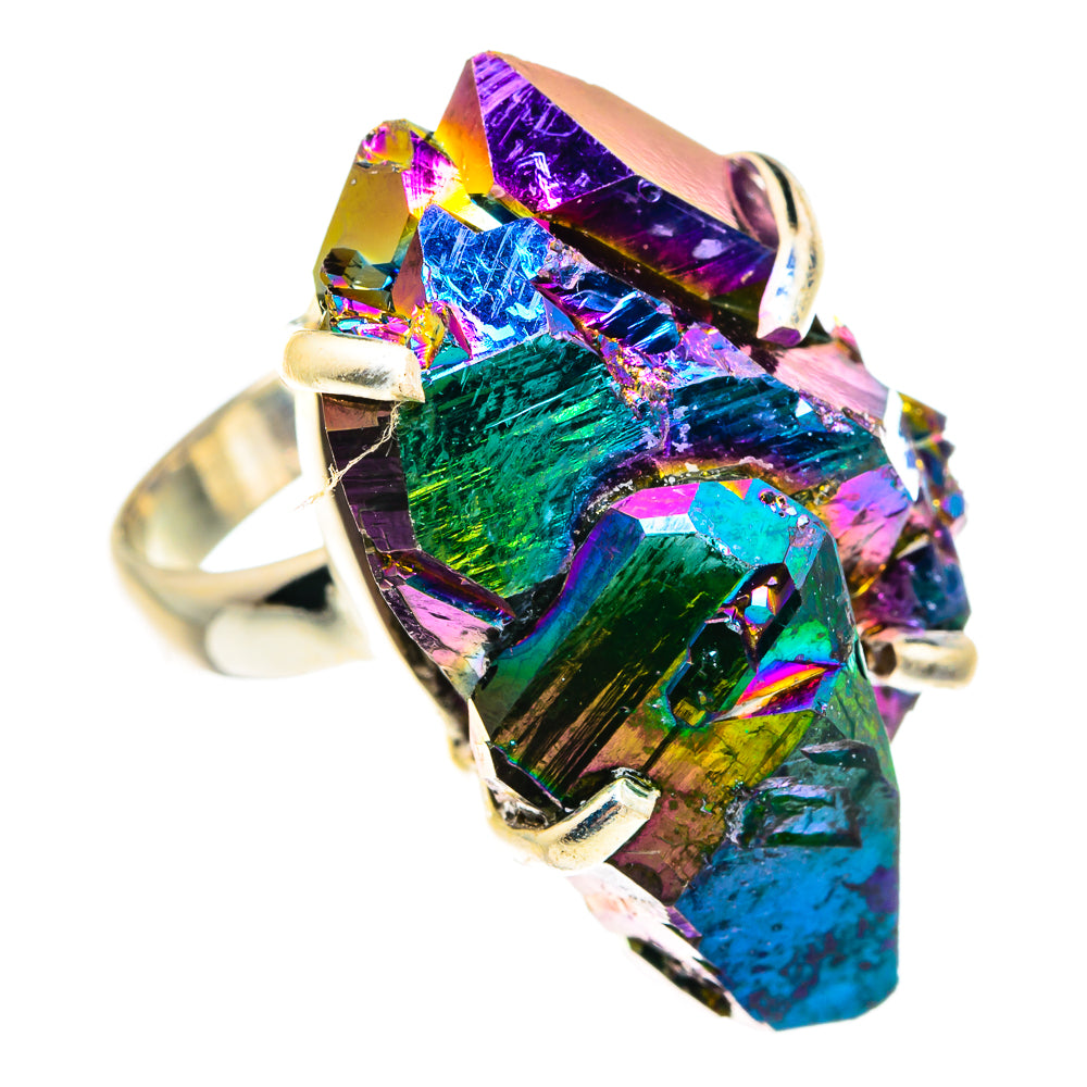 Titanium Sunshine Druzy Rings handcrafted by Anasilvercos - RING77680