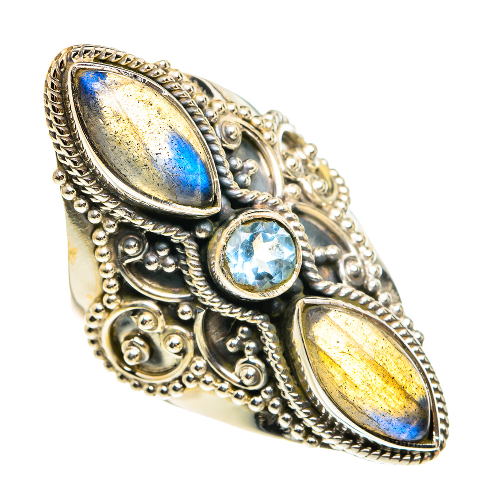 Labradorite Rings handcrafted by Anasilvercos - RING77693