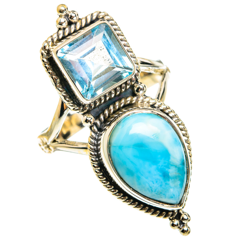 Larimar Rings handcrafted by Anasilvercos - RING77700