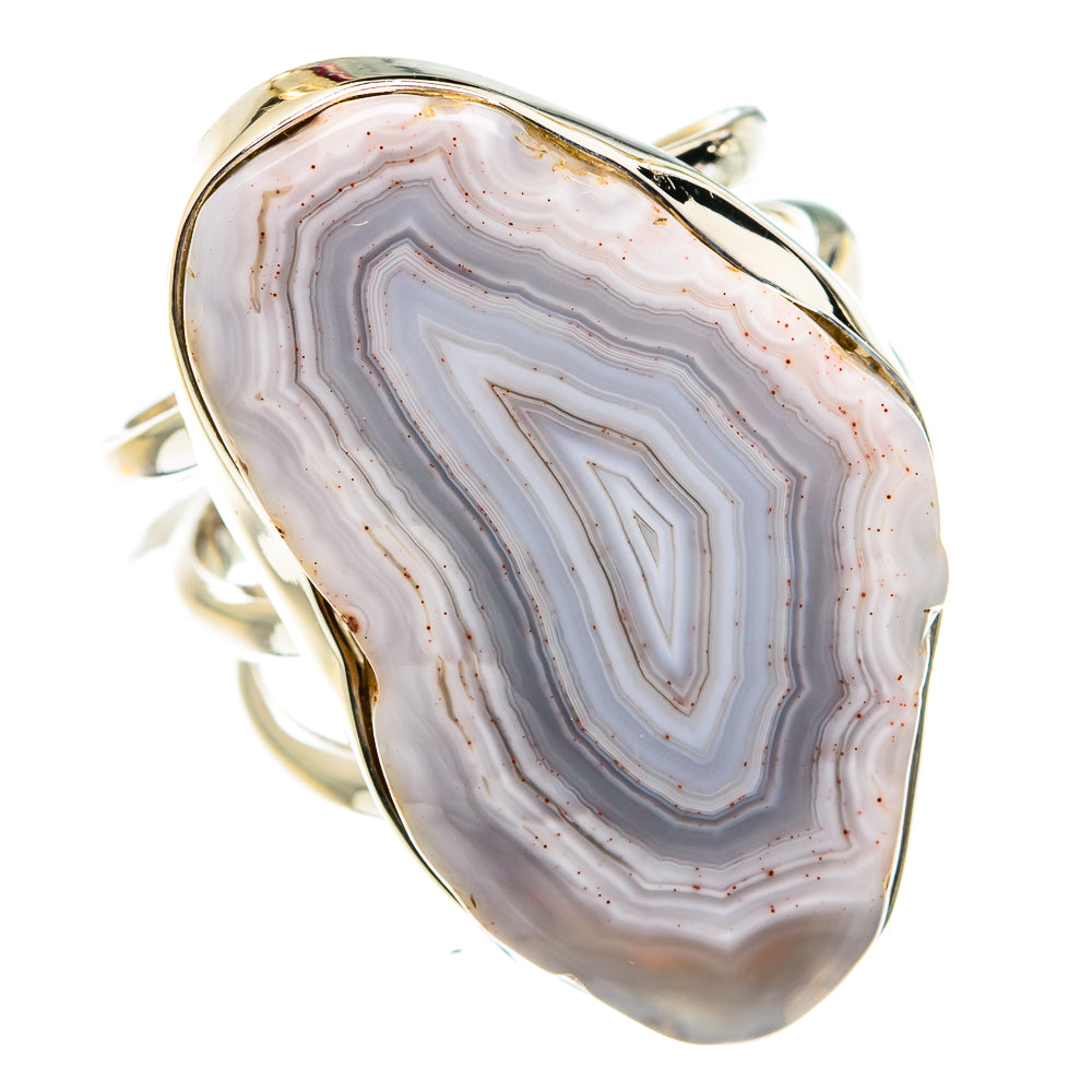 Laguna Lace Agate Rings handcrafted by Anasilvercos - RING77762