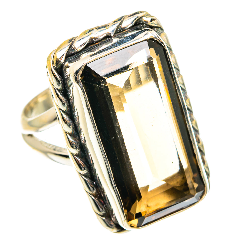 Smoky Quartz Rings handcrafted by Anasilvercos - RING77778