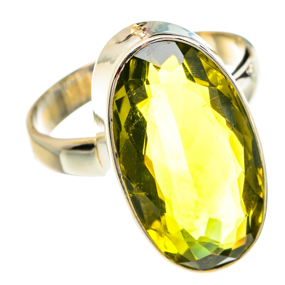 Olive Quartz Rings handcrafted by Anasilvercos - RING77822