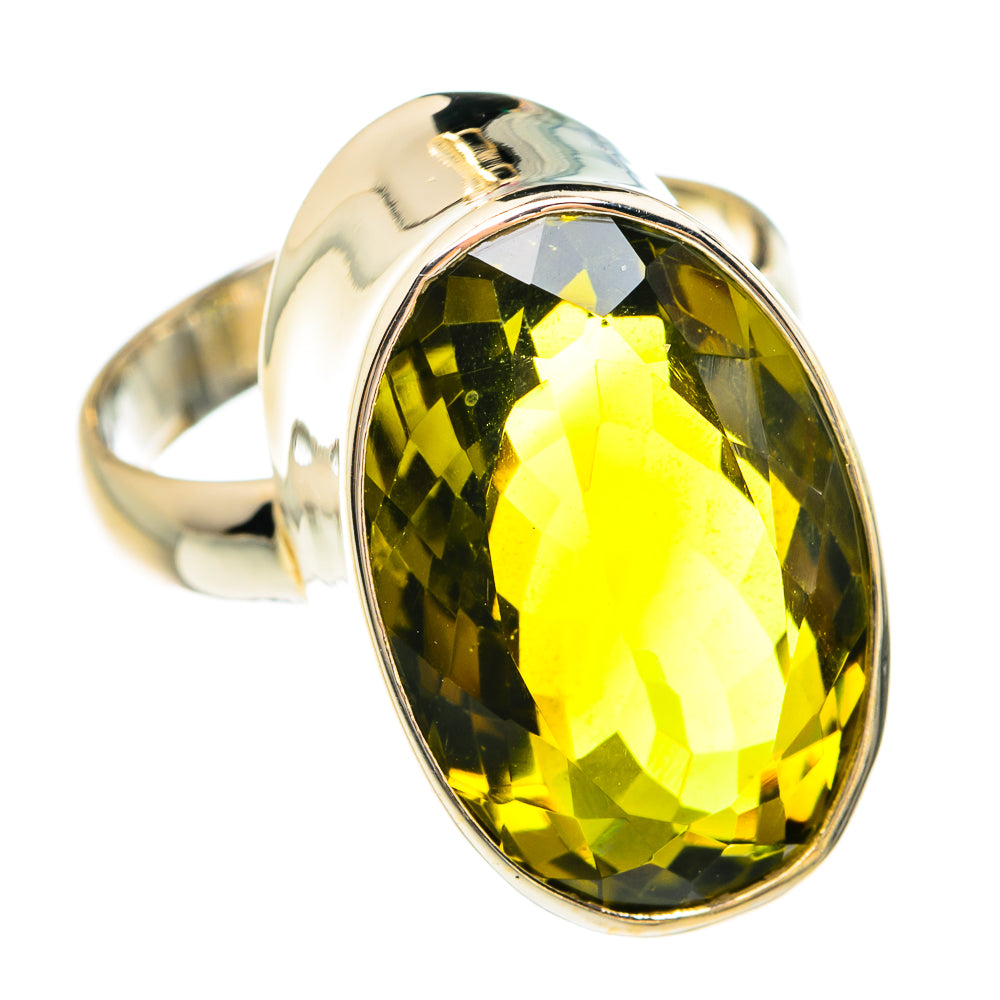 Olive Quartz Rings handcrafted by Anasilvercos - RING77941
