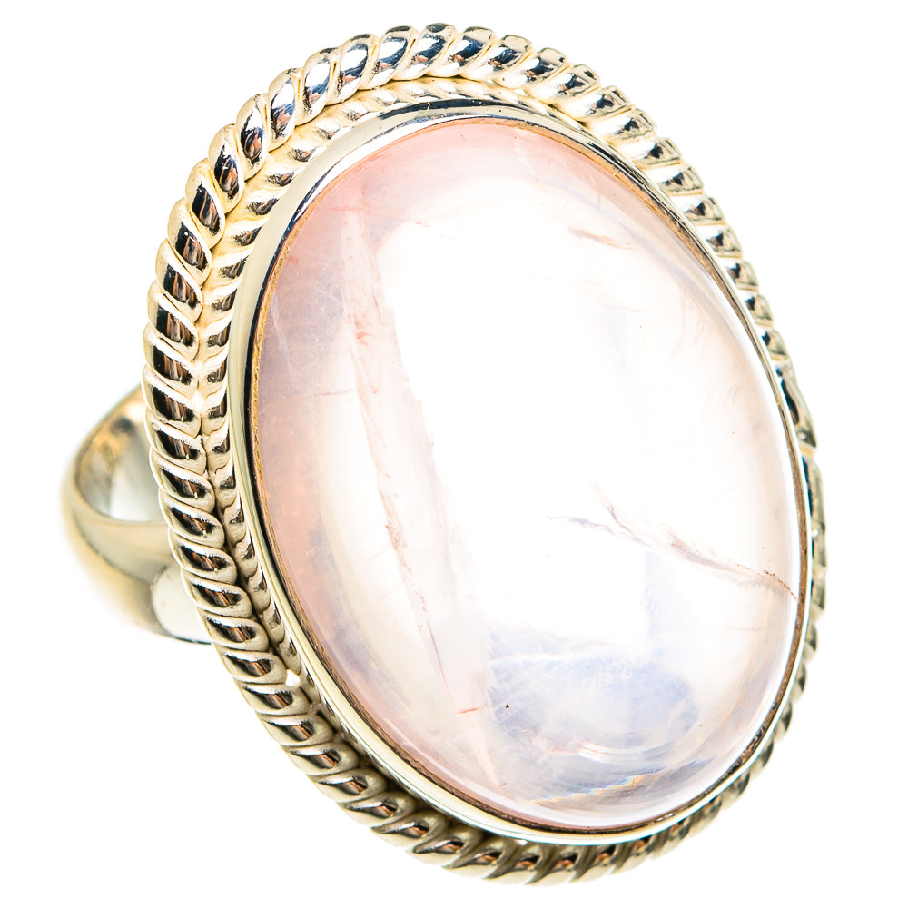 Rose Quartz Rings handcrafted by Anasilvercos - RING77956