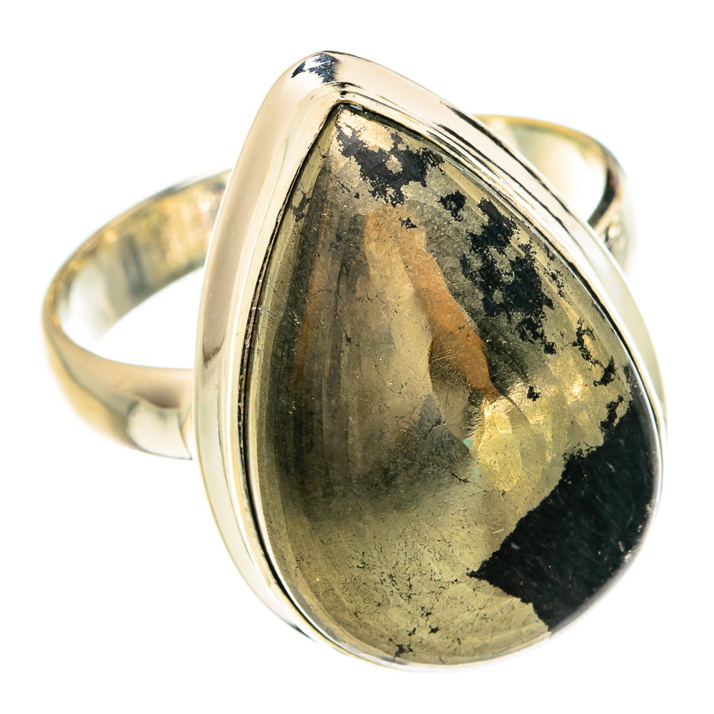 Pyrite In Magnetite (Healer's Gold) Rings handcrafted by Anasilvercos - RING77966