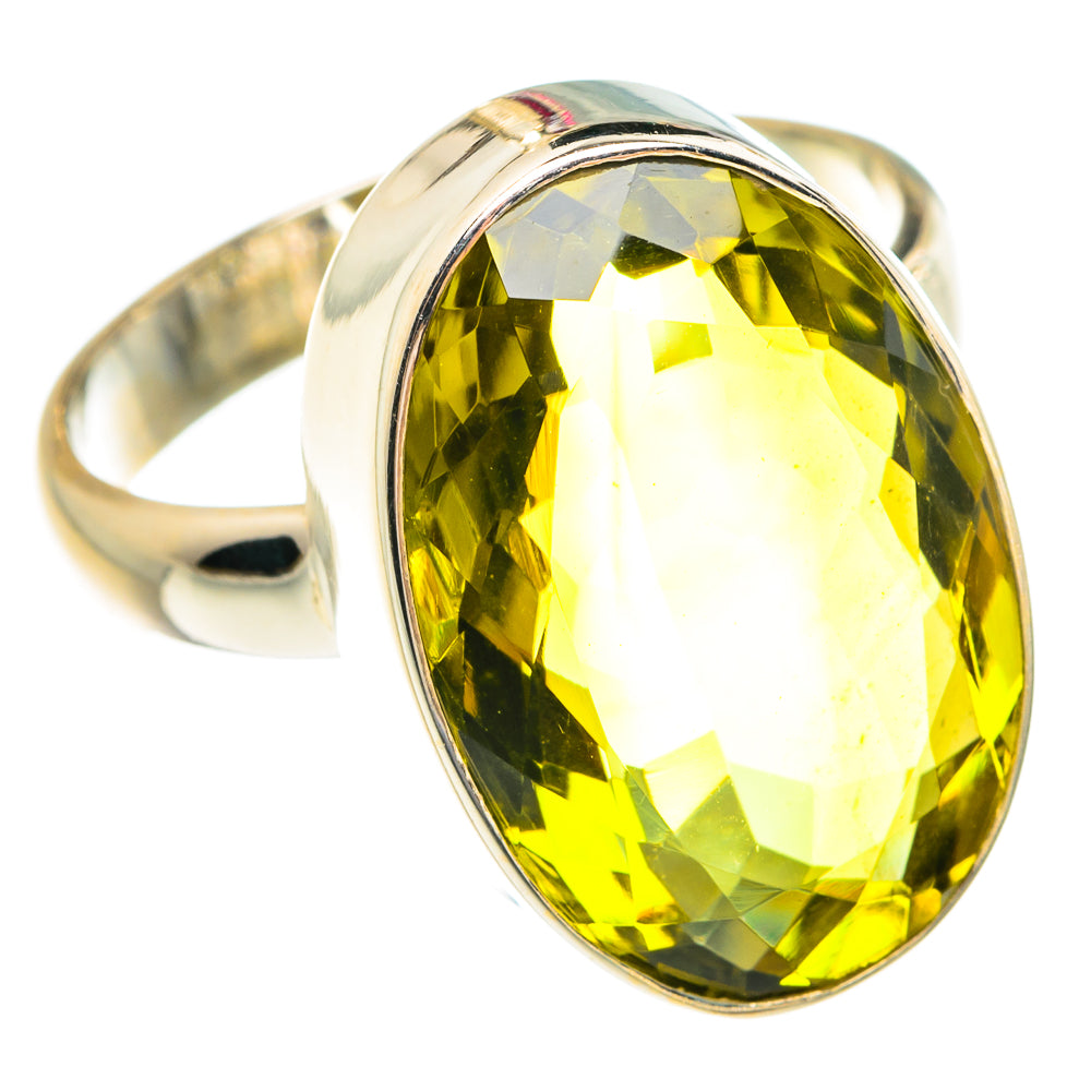 Olive Quartz Rings handcrafted by Anasilvercos - RING77978