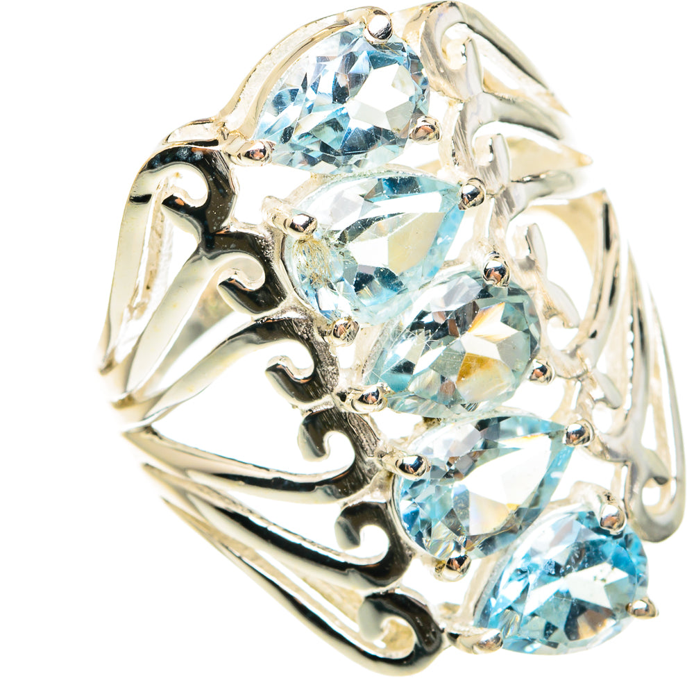 Blue Topaz Rings handcrafted by Anasilvercos - RING77981