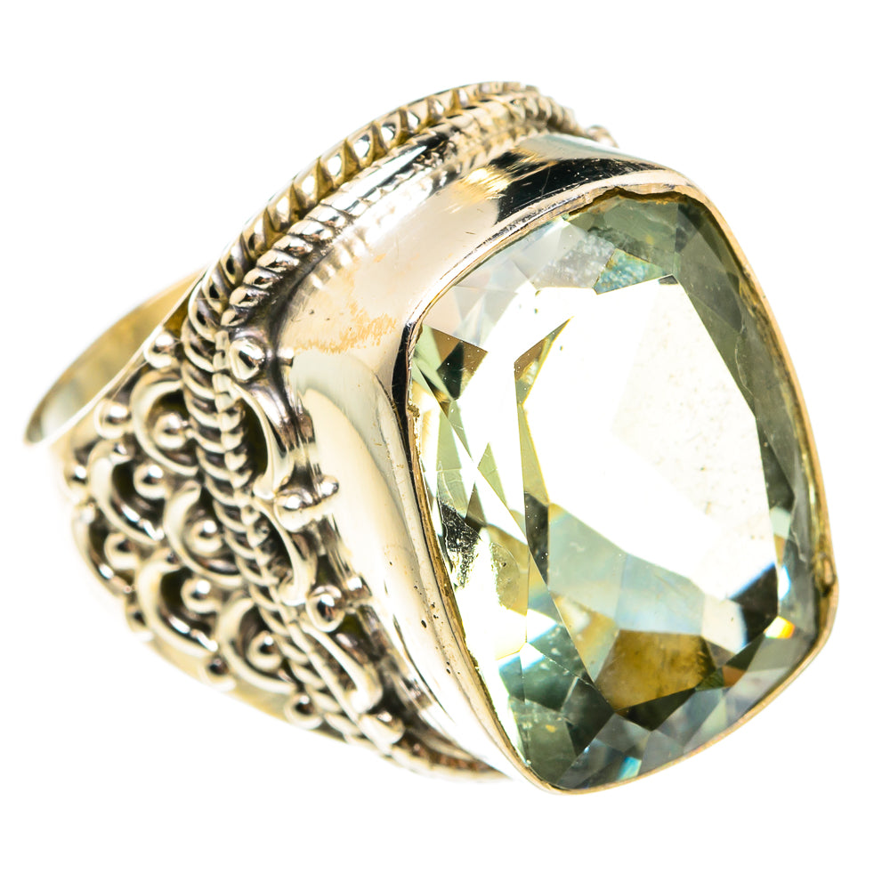 Green Amethyst Rings handcrafted by Anasilvercos - RING77992