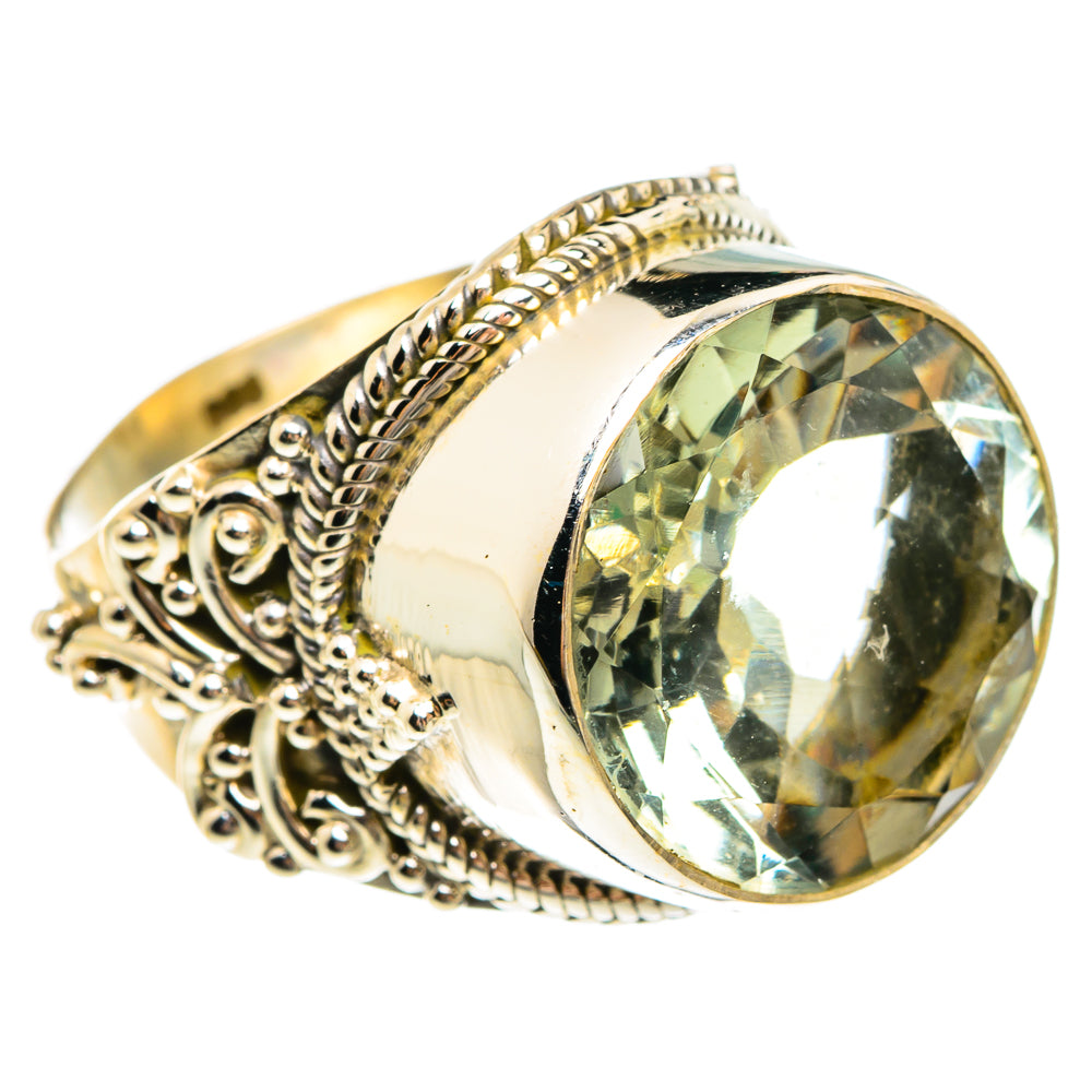 Green Amethyst Rings handcrafted by Anasilvercos - RING77994