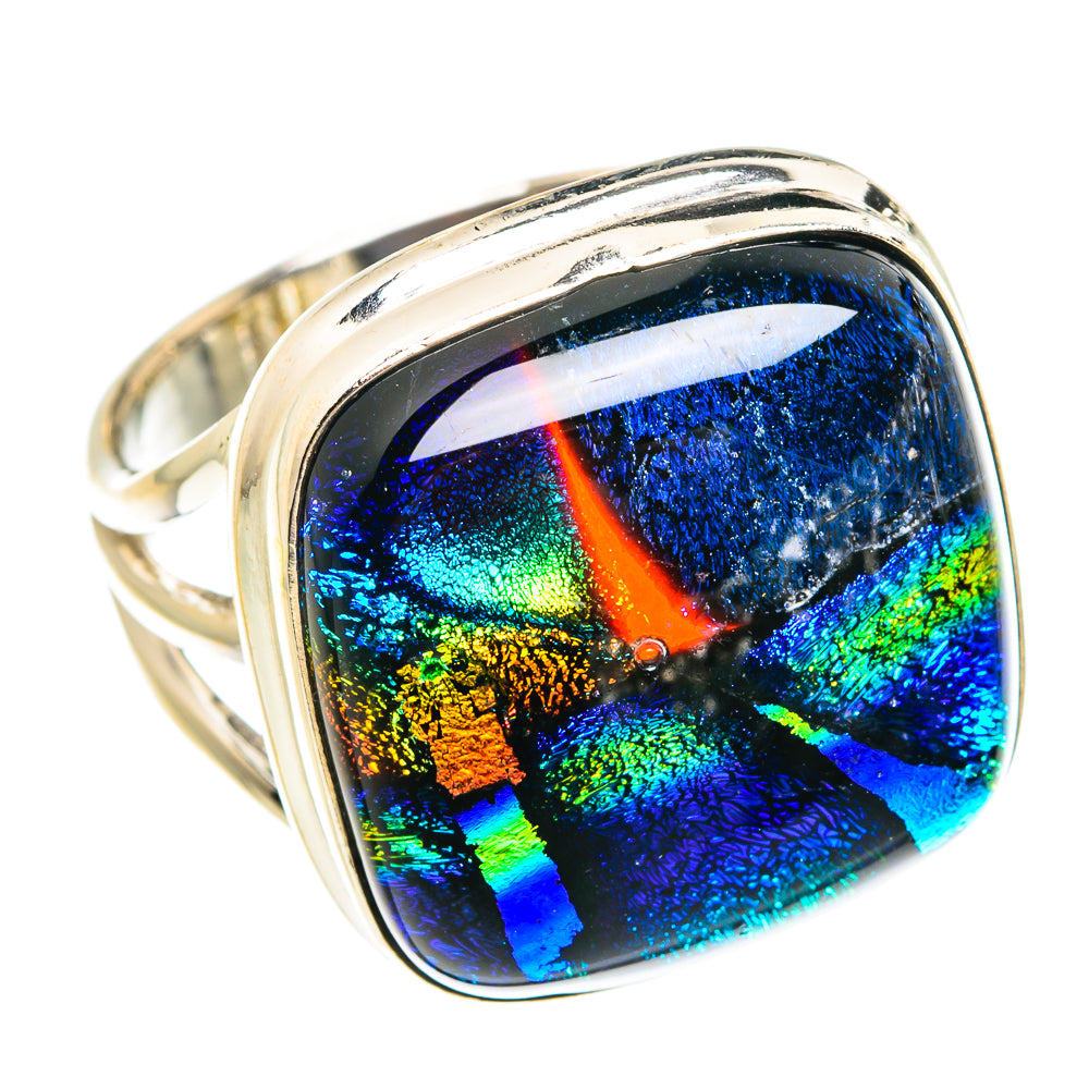 Dichroic Glass Rings handcrafted by Anasilvercos - RING78015