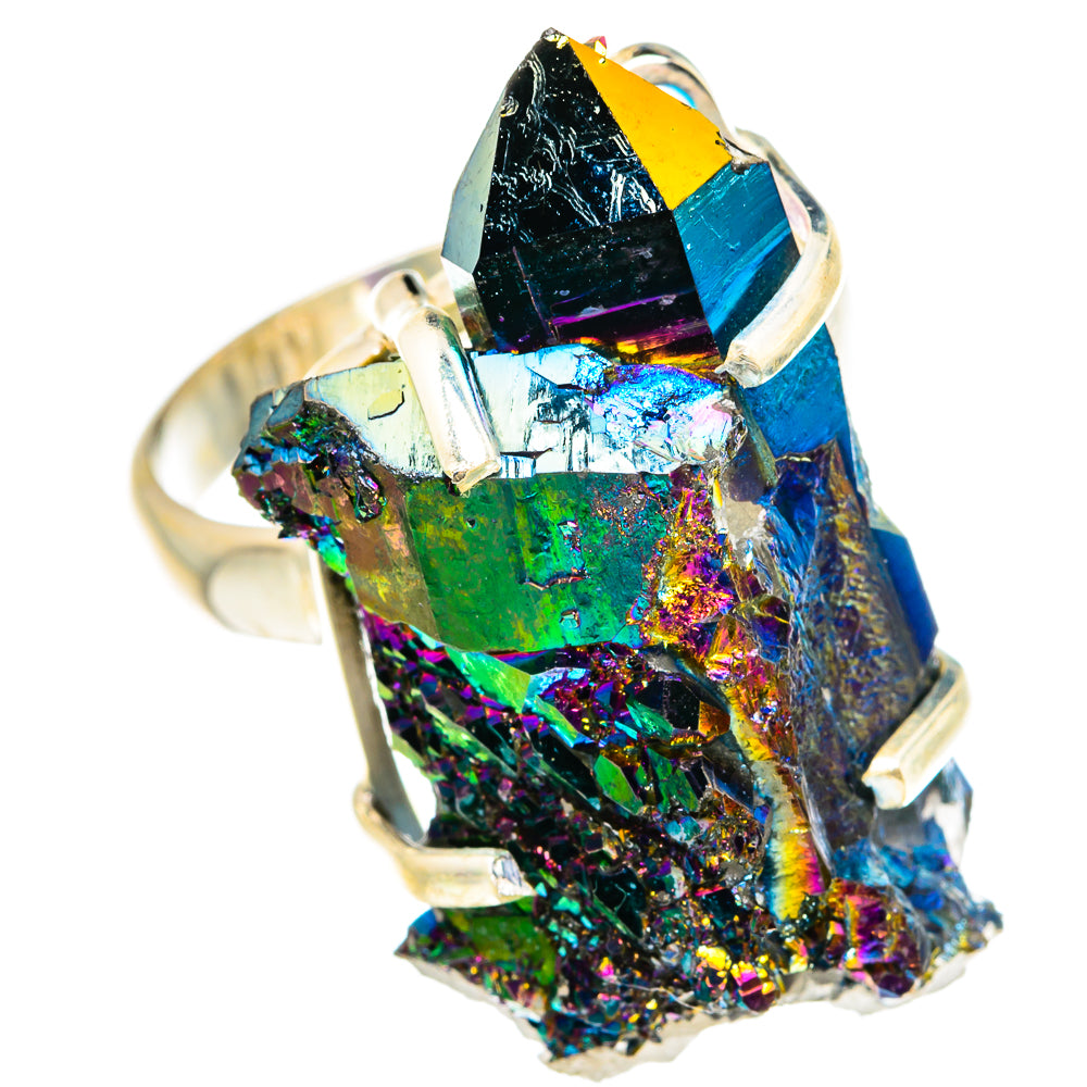 Titanium Sunshine Druzy Rings handcrafted by Anasilvercos - RING78017