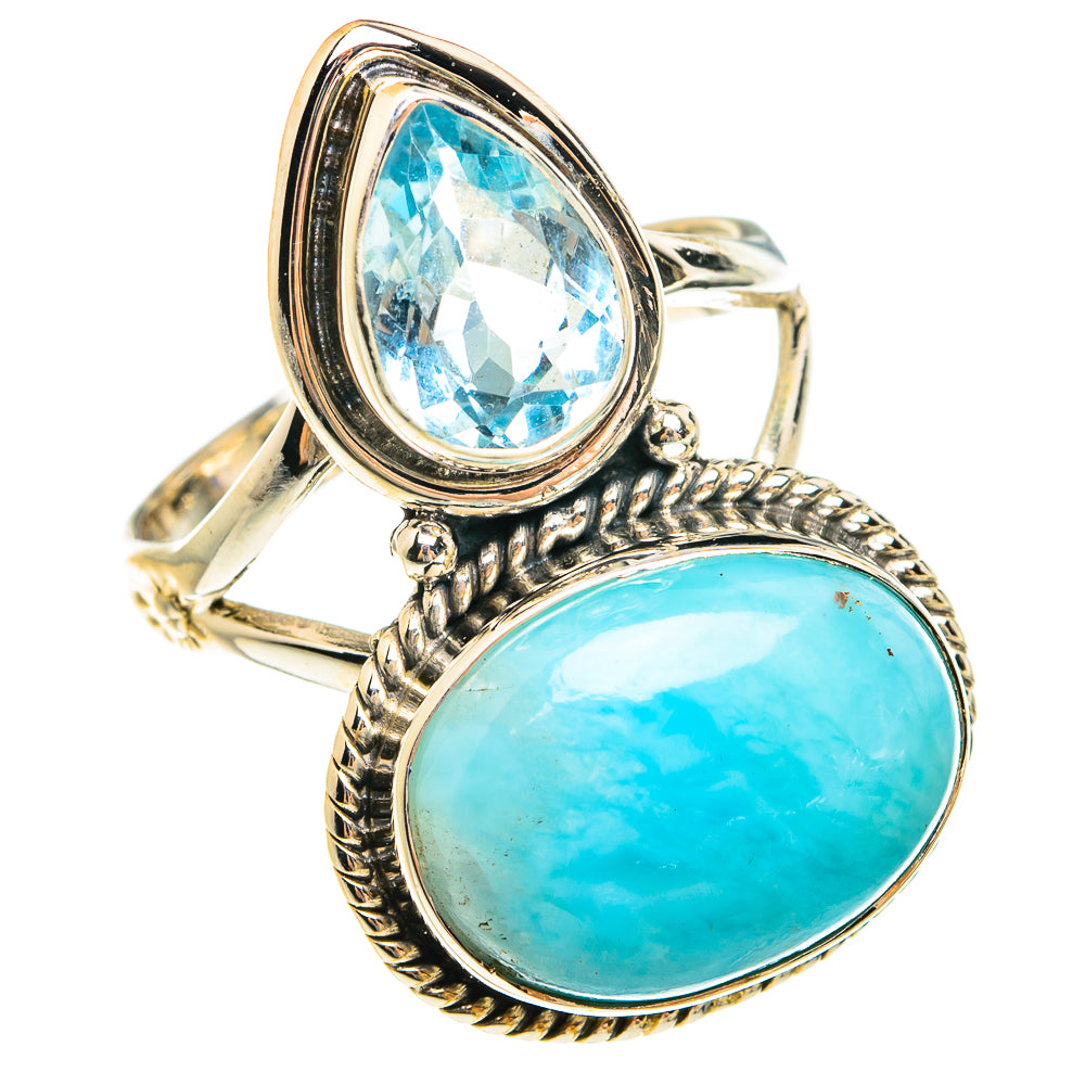 Larimar Rings handcrafted by Anasilvercos - RING78030