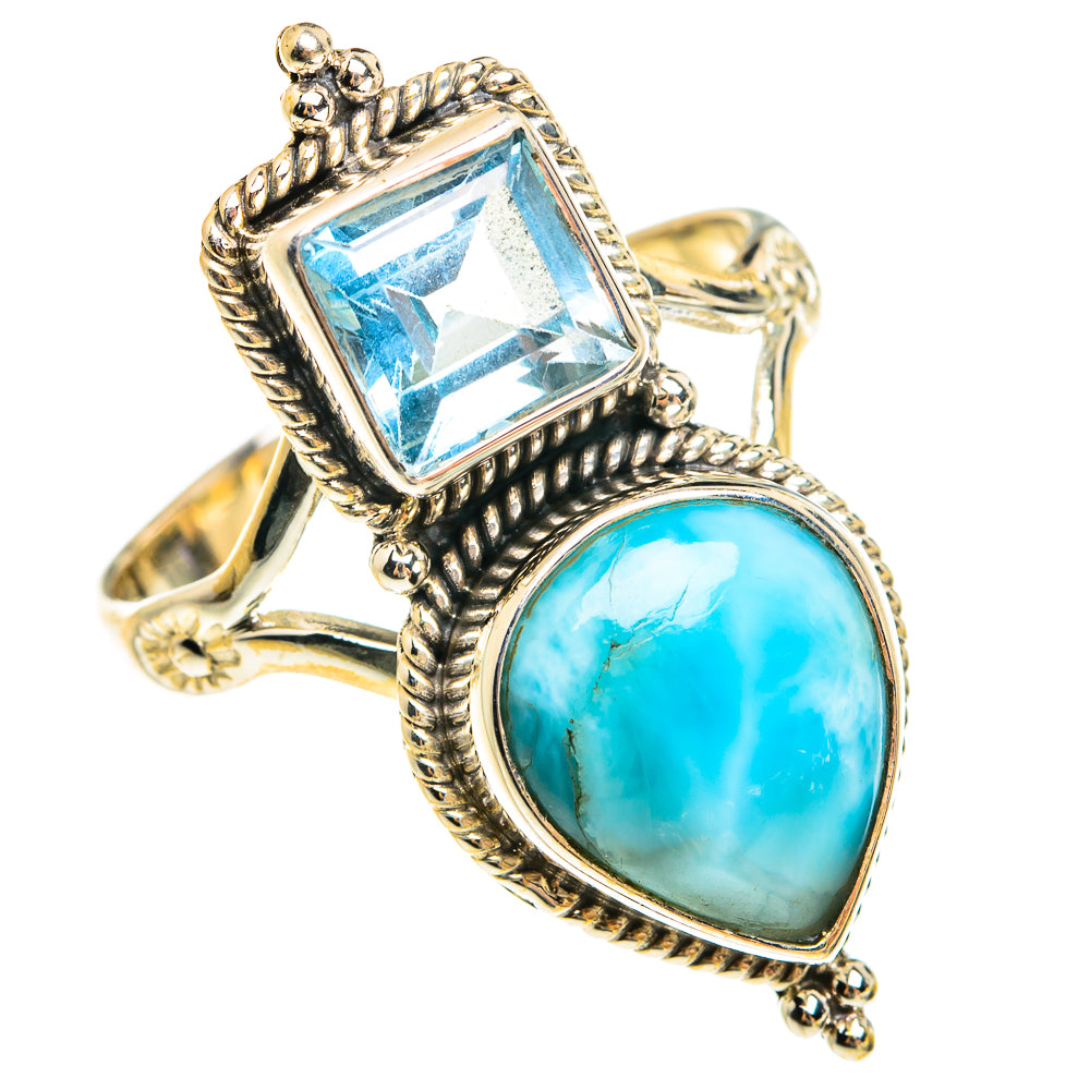 Larimar Rings handcrafted by Anasilvercos - RING78032