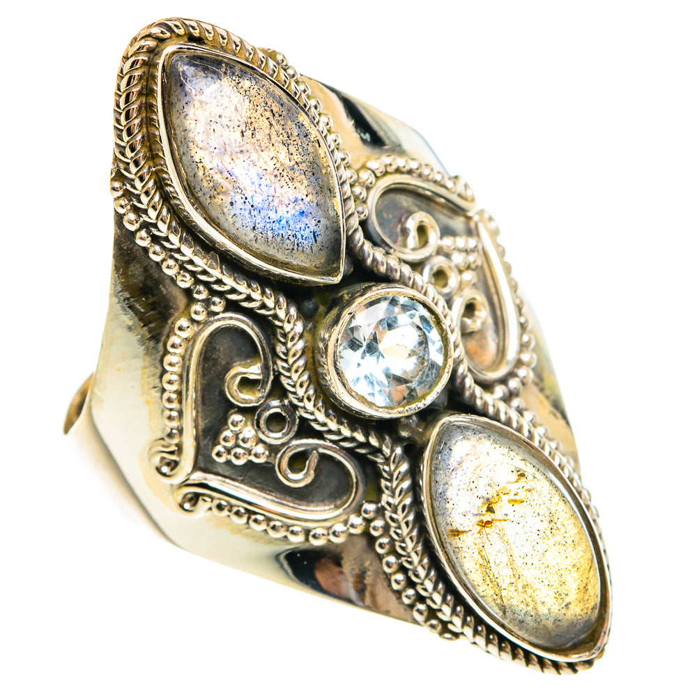 Labradorite Rings handcrafted by Anasilvercos - RING78036