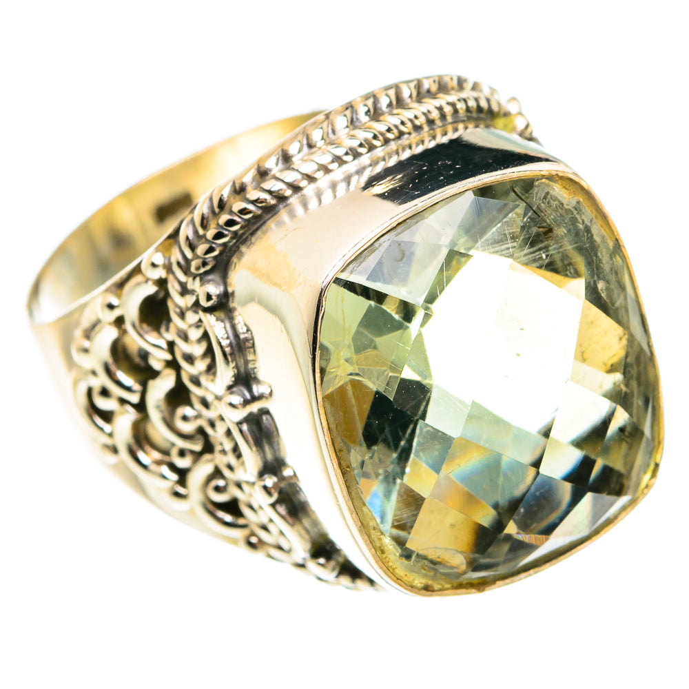 Green Amethyst Rings handcrafted by Anasilvercos - RING78038