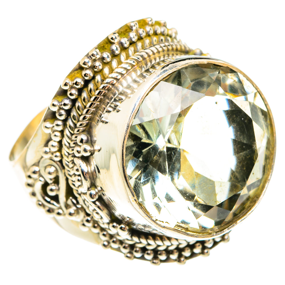 Green Amethyst Rings handcrafted by Anasilvercos - RING78039