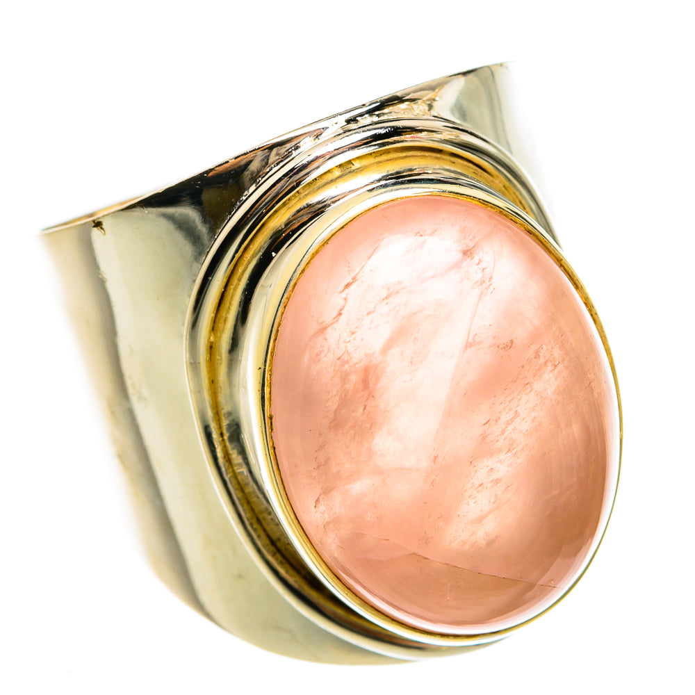 Rose Quartz Rings handcrafted by Anasilvercos - RING78053