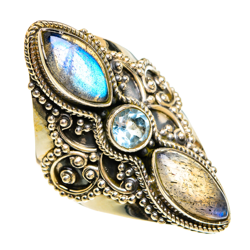 Labradorite Rings handcrafted by Anasilvercos - RING78072