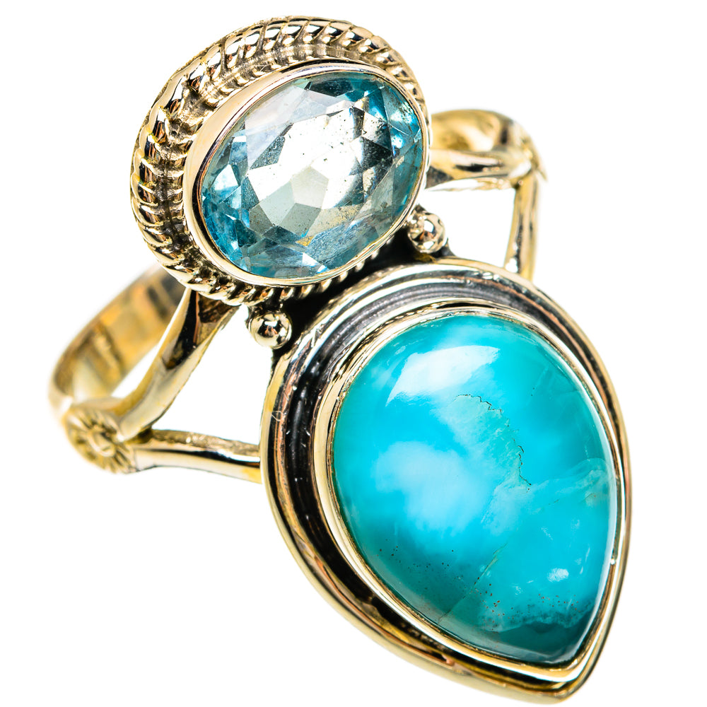 Larimar Rings handcrafted by Anasilvercos - RING78074
