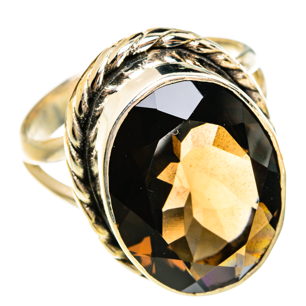 Smoky Quartz Rings handcrafted by Anasilvercos - RING78083