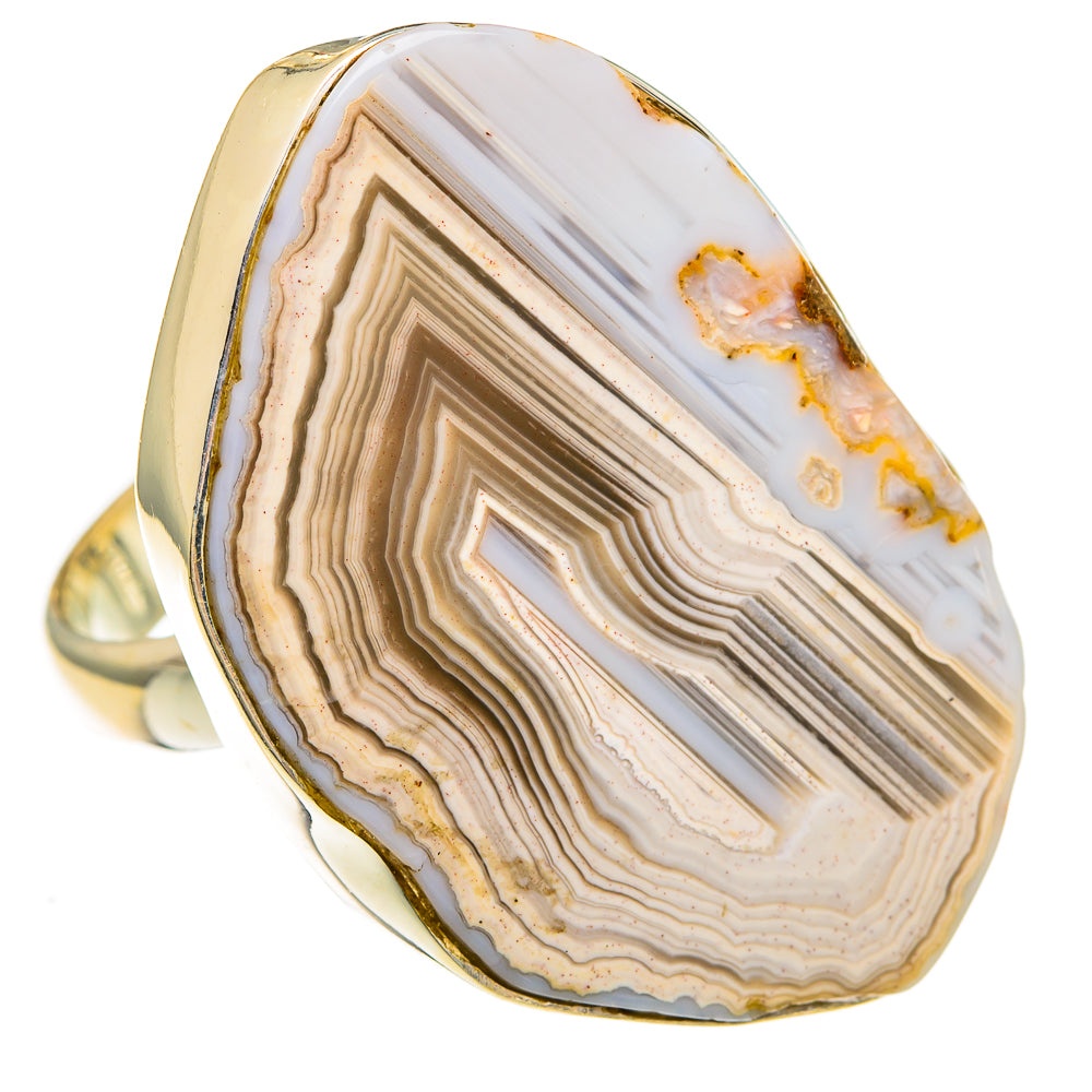 Laguna Lace Agate Rings handcrafted by Anasilvercos - RING78097