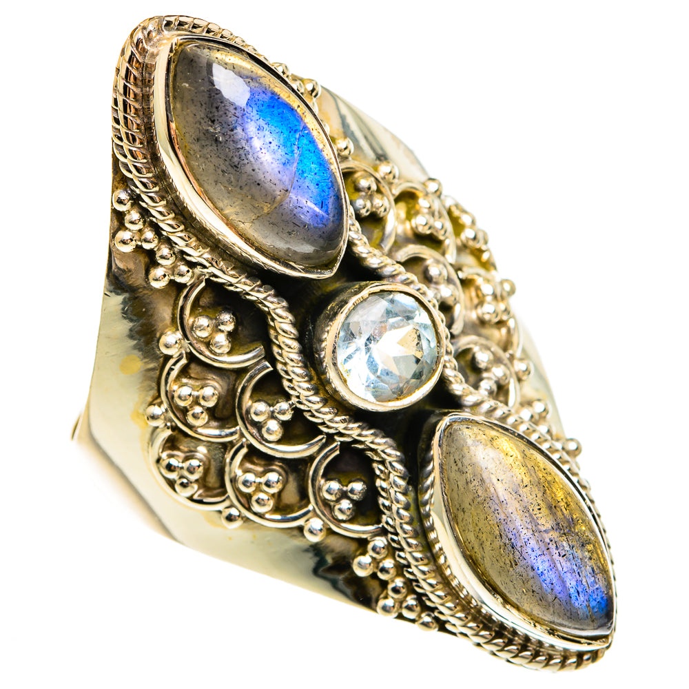 Labradorite Rings handcrafted by Anasilvercos - RING78108