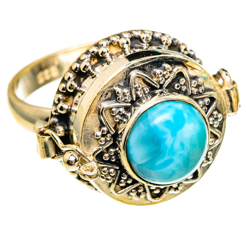 Larimar Rings handcrafted by Anasilvercos - RING78112