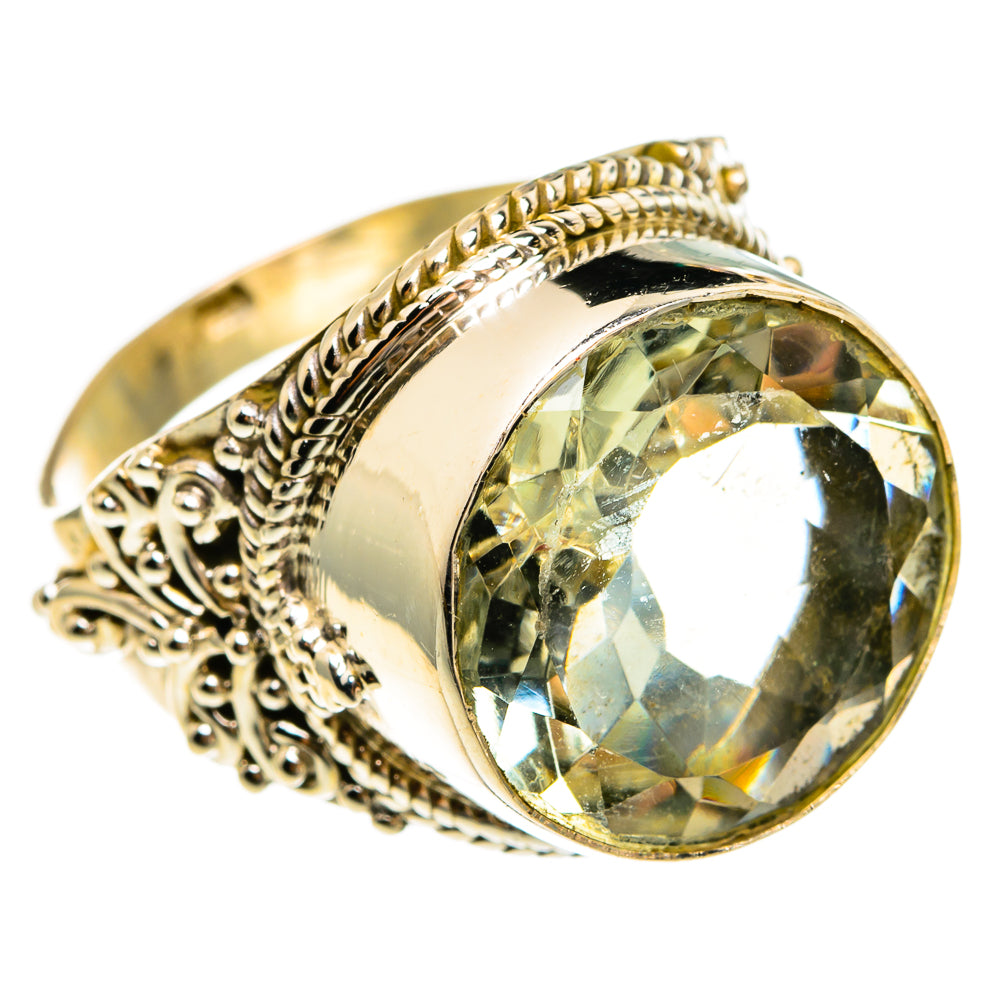 Green Amethyst Rings handcrafted by Anasilvercos - RING78116